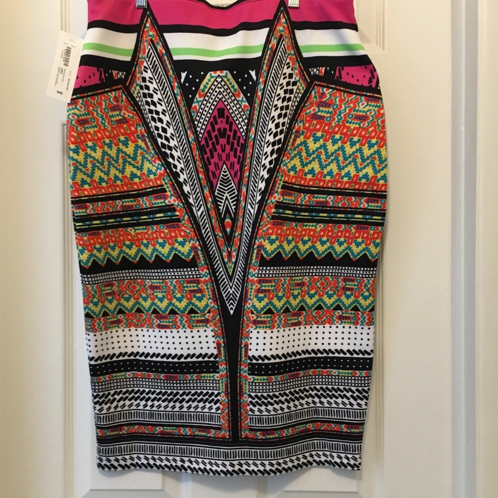 Place Ethnic Print Skirt